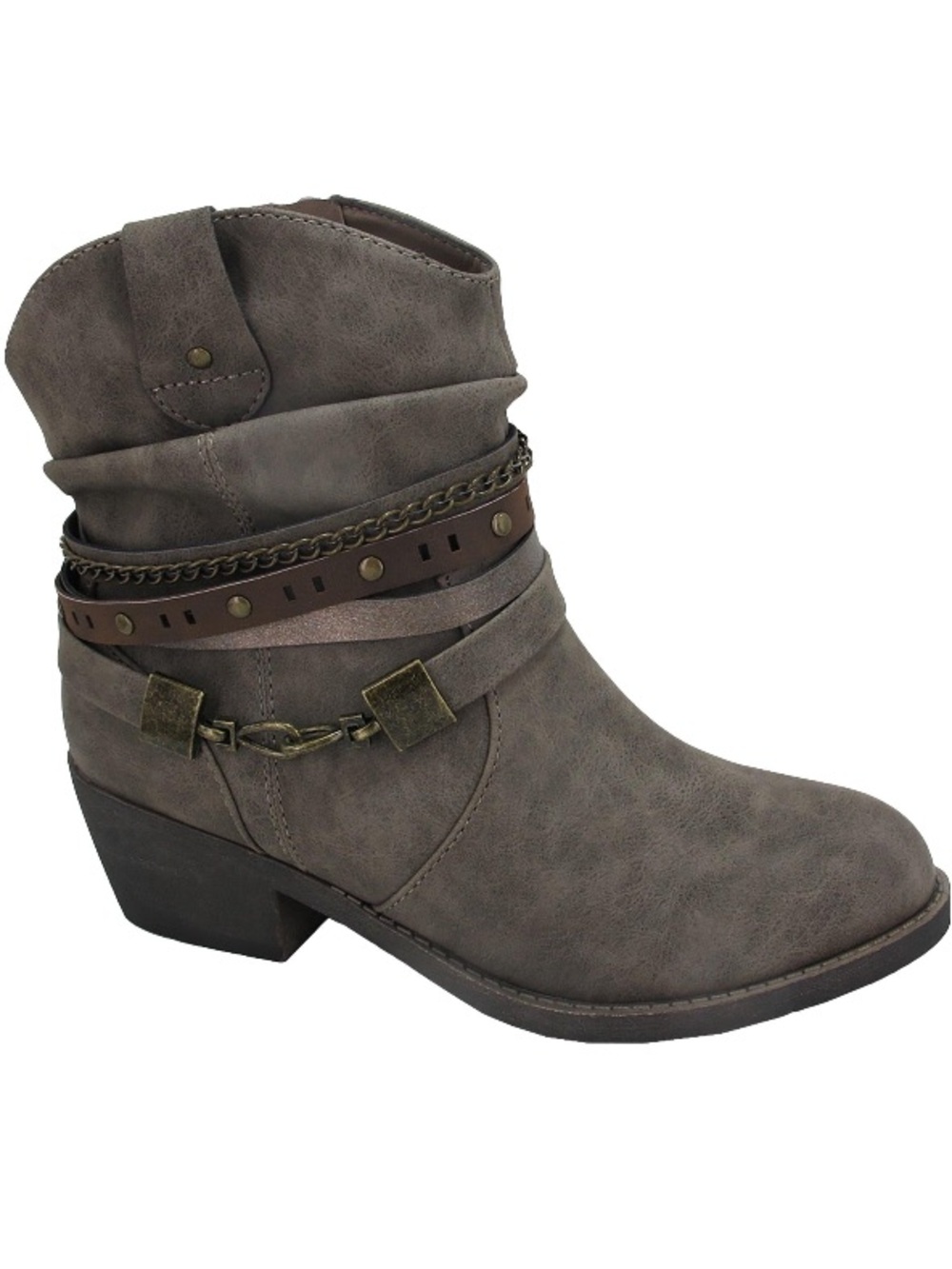 Jellypop Taupe Nashville Faux-Suede Ankle Boots Size 9